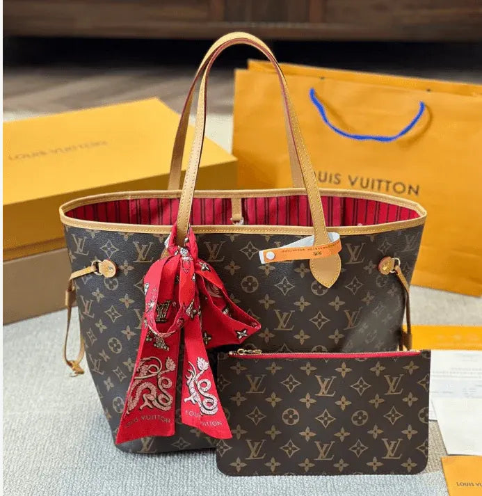 Vintage Brown - Red Handbag