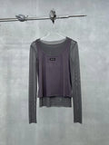 Mesh Sleeve Twin Set Top