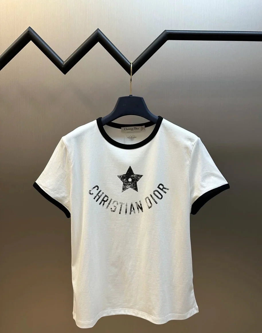 Vintage-Inspired Classic Star Print Top