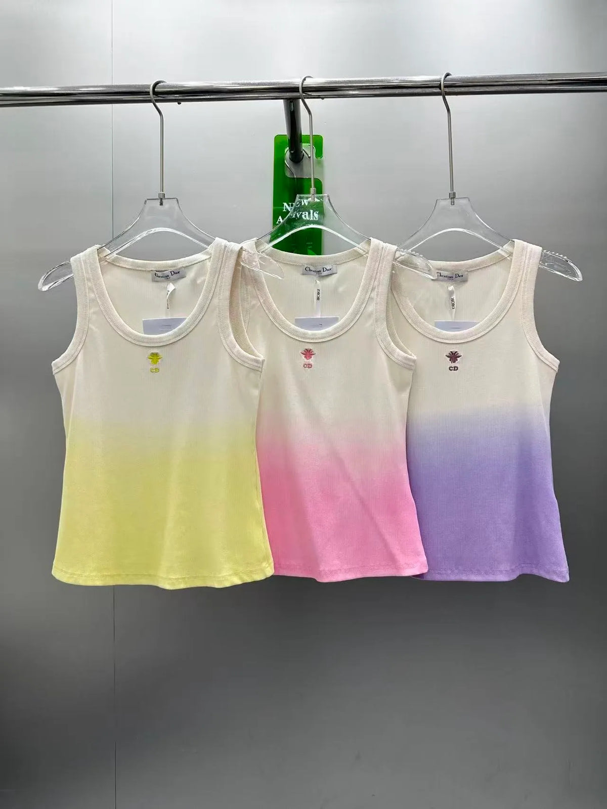 Embroidered Gradient Tank Top