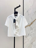Layered Frill Elegant Short Sleeve Shirt