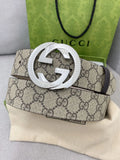 Retro All-Over Print Leather Belt