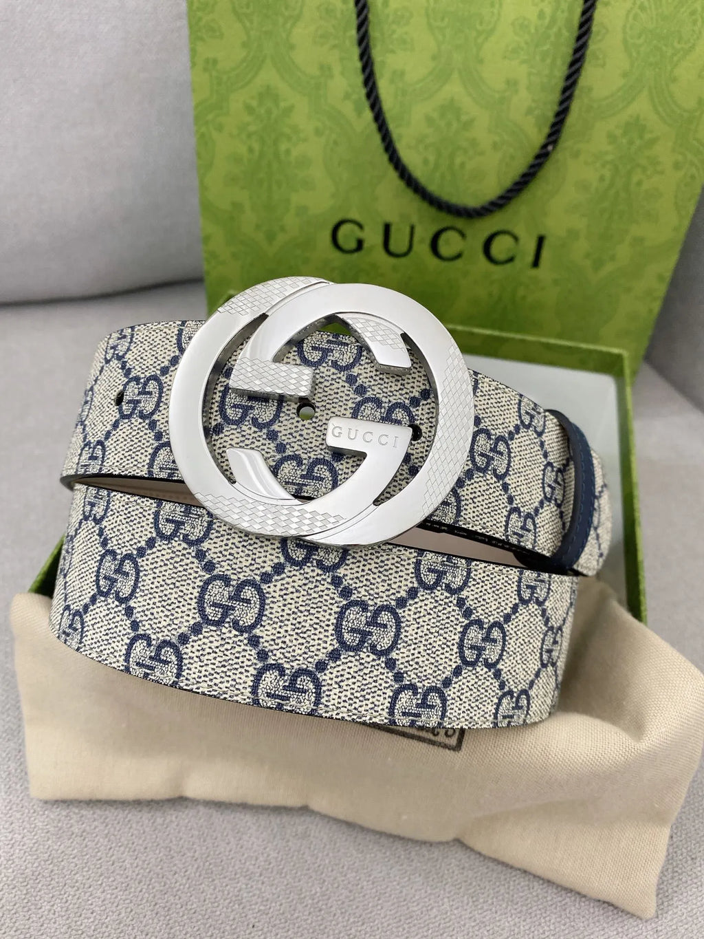 Retro All-Over Print Leather Belt