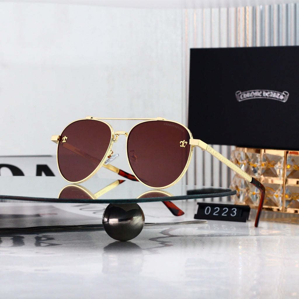 Vintage Slim Aviator Sunglasses