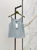 All Over Denim Vest and Jeans Set