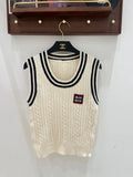 Cable Knit Striped Vest