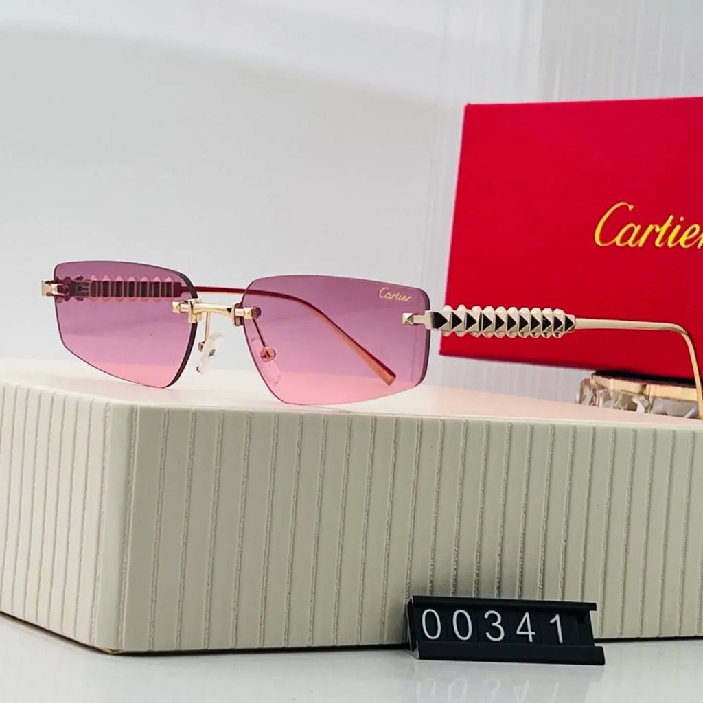 Frameless Color-Tinted Sunglasses