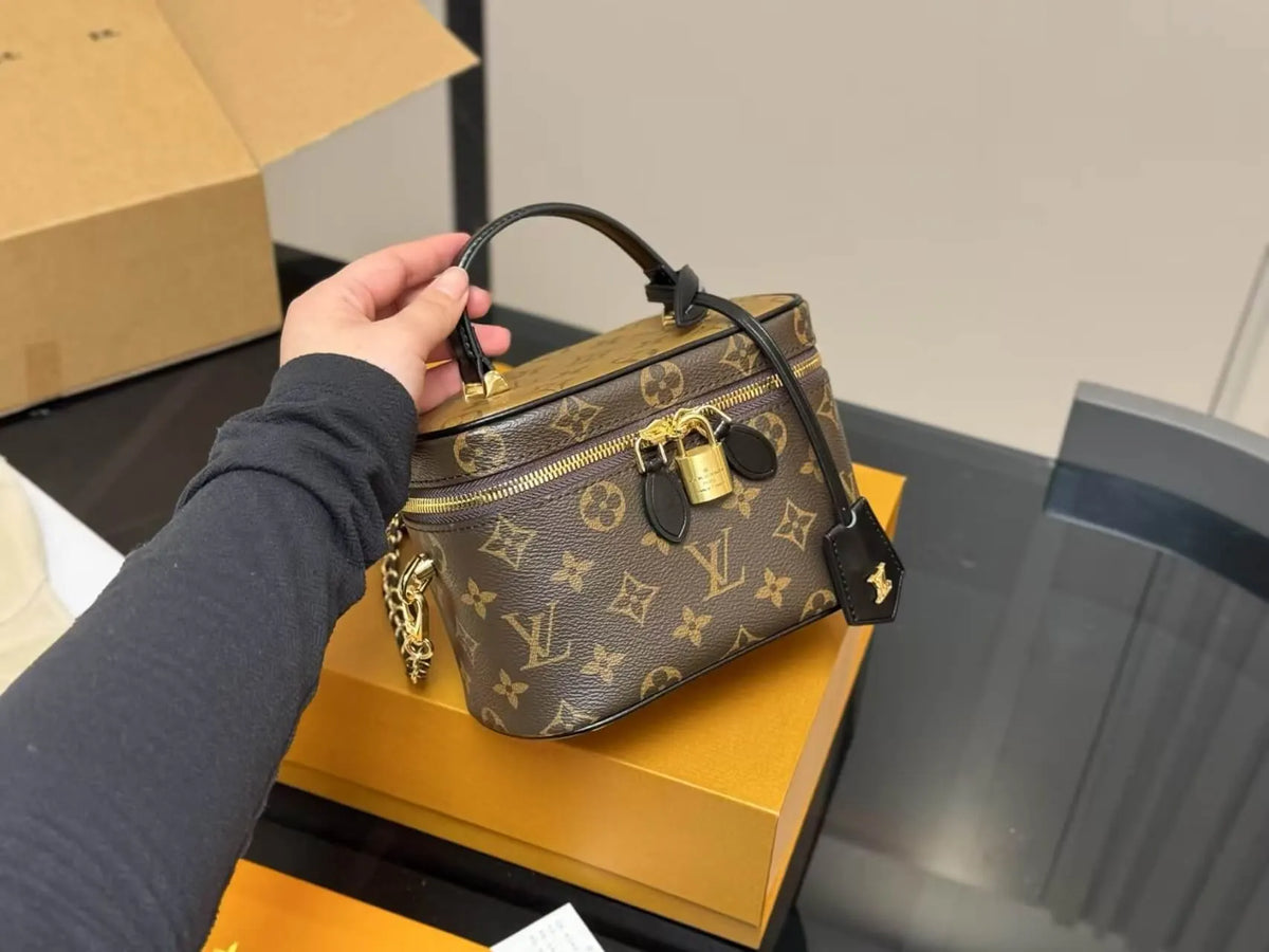 Brown Oval-Shaped Crossbody Bag