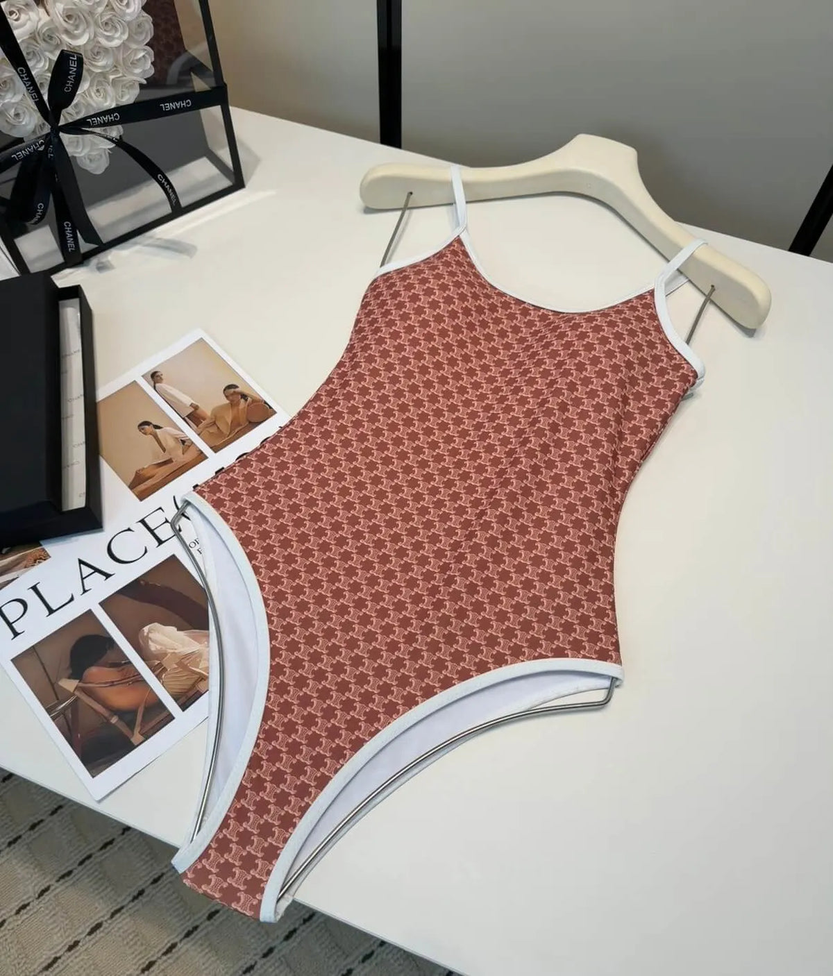 Vintage High-Cut One-Piece Swimsuit