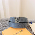 Grey-Blue Embossed Belt