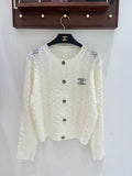 Scalloped Hollow Knit Cardigan