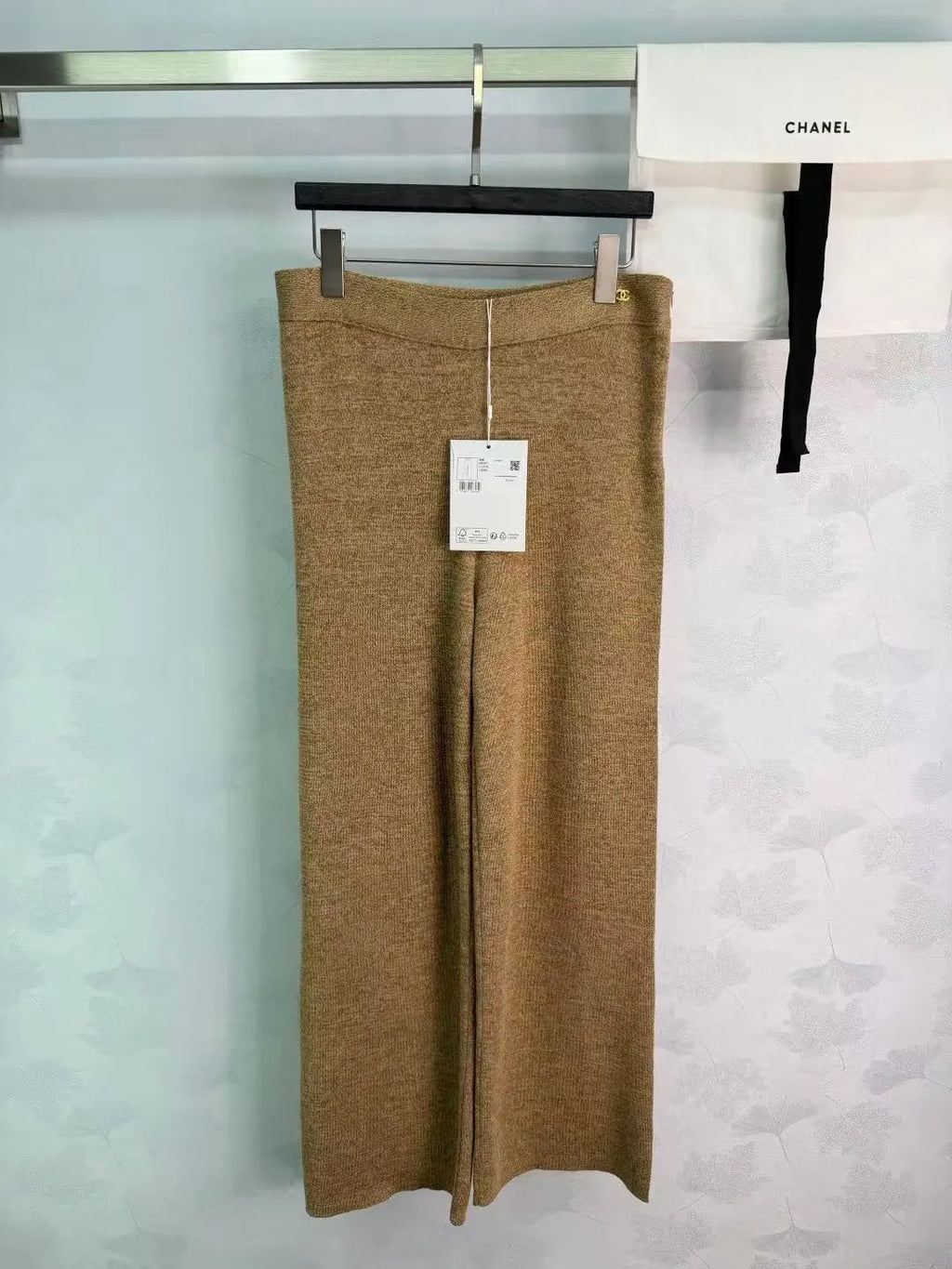 Retro Knit Vest & Wide-Leg Pants Set