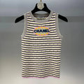 Letter Embroidered Colorful Vest Top and Dress