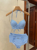 Bow Striped Swimsuit