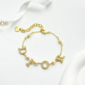 Minimalist Letter Charm Bracelet