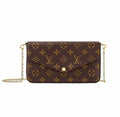 Classic Brown All-Over Print Messenger Bag