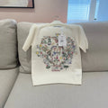 Classic Butterfly Embroidered Knitted Short Sleeve