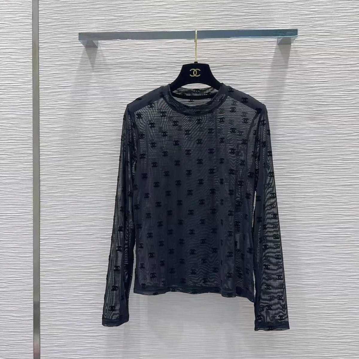 Sheer Mesh Layering Top