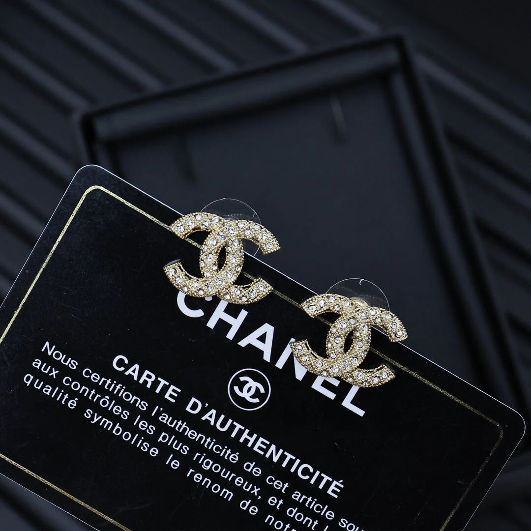 Classic Full-Pavé Stud Earrings