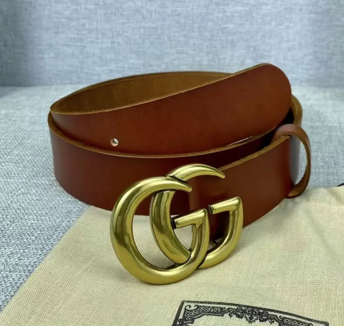 Vintage Brown Leather Belt