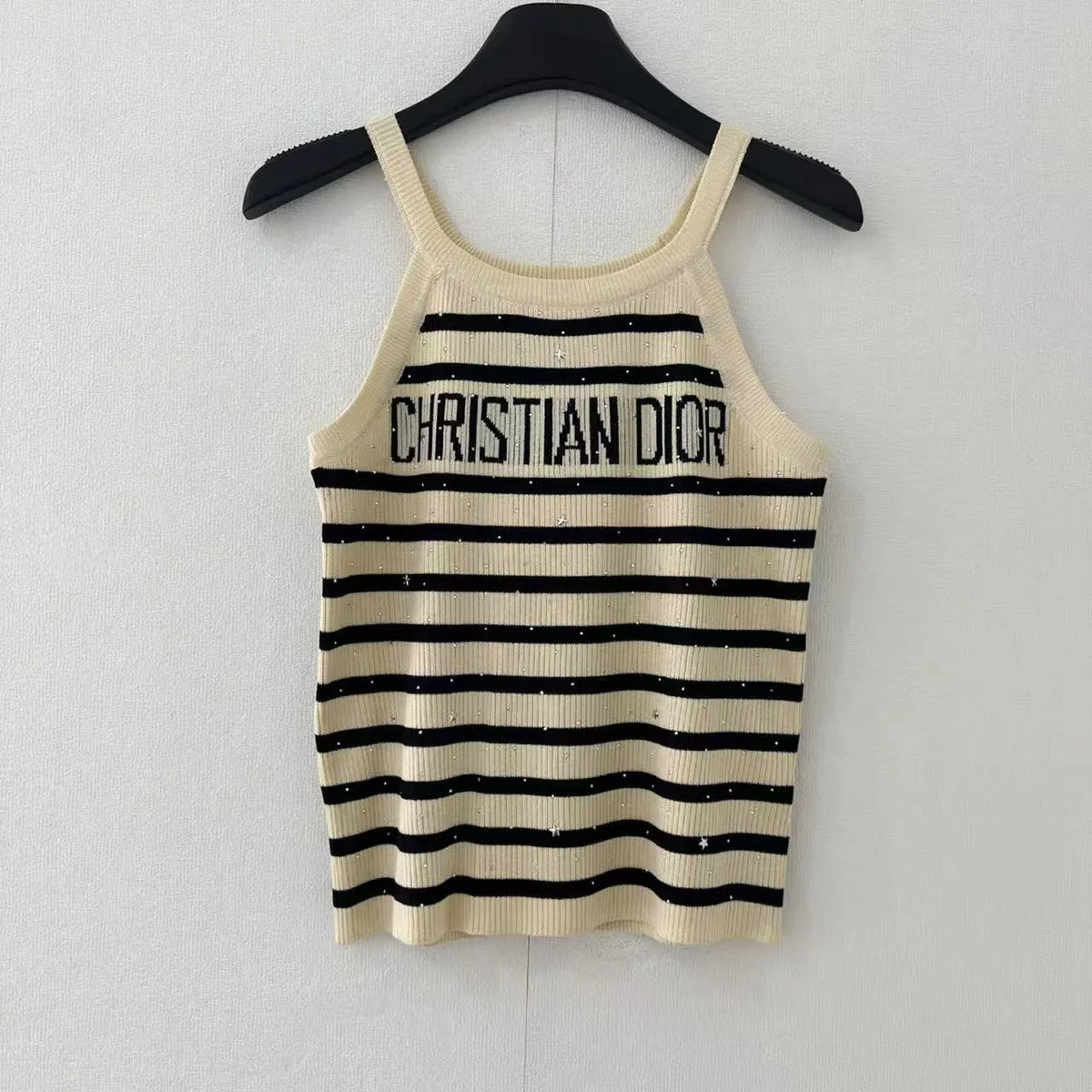 Rhinestone Stripe Detail Vest
