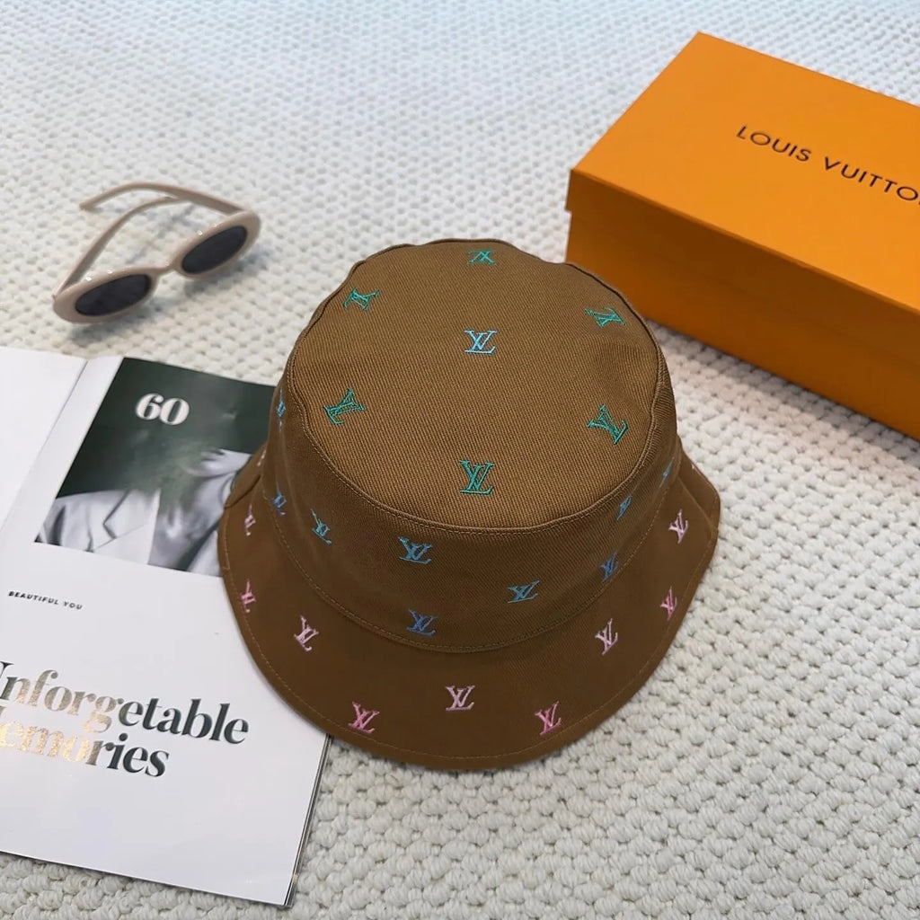 Multi-Color Embroidered Reversible Trendy Bucket