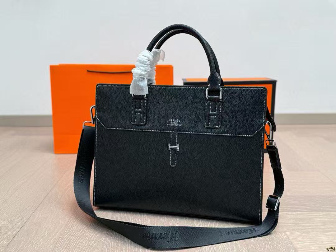 Traditional Solid Color Office Bag