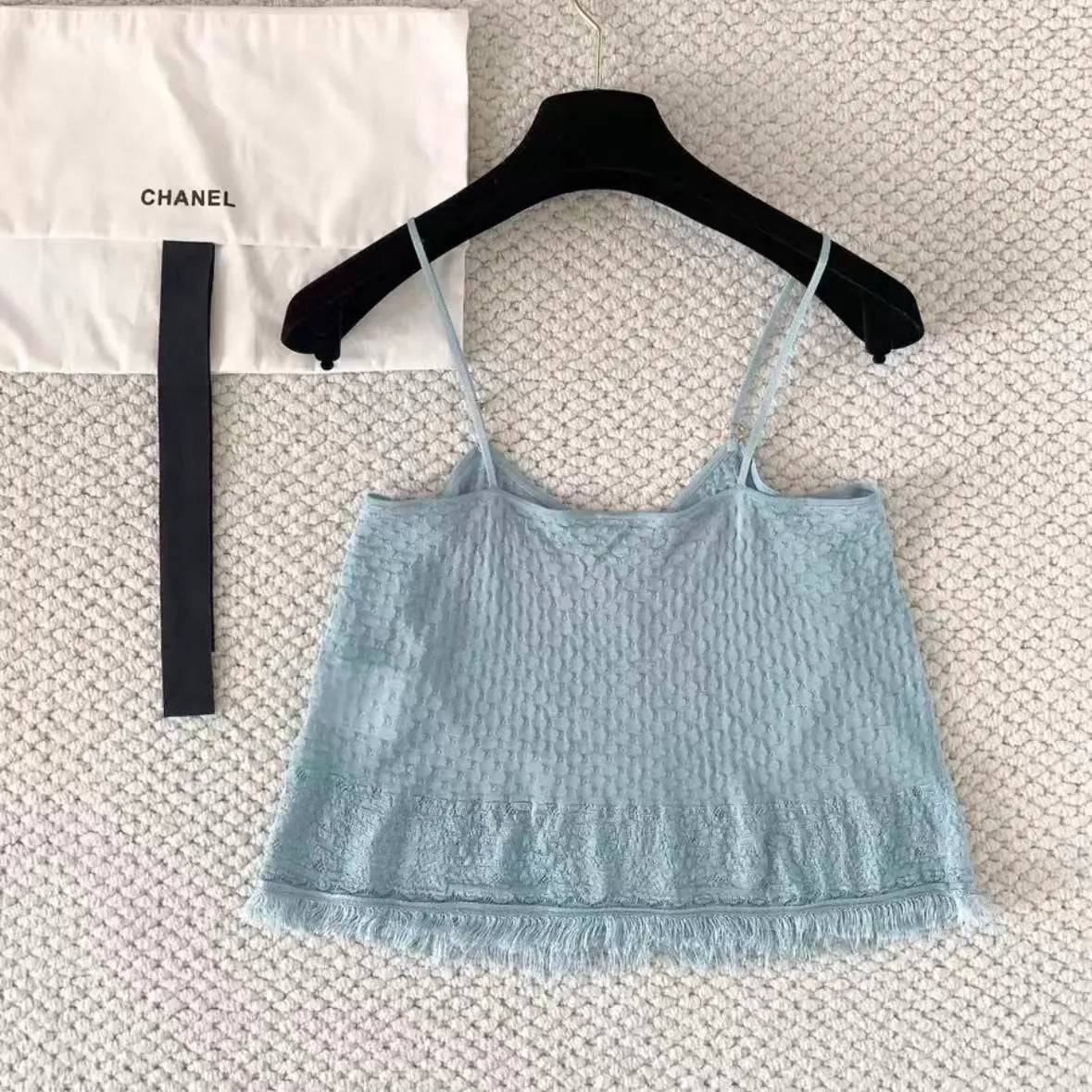 Blue Fringe Camisole