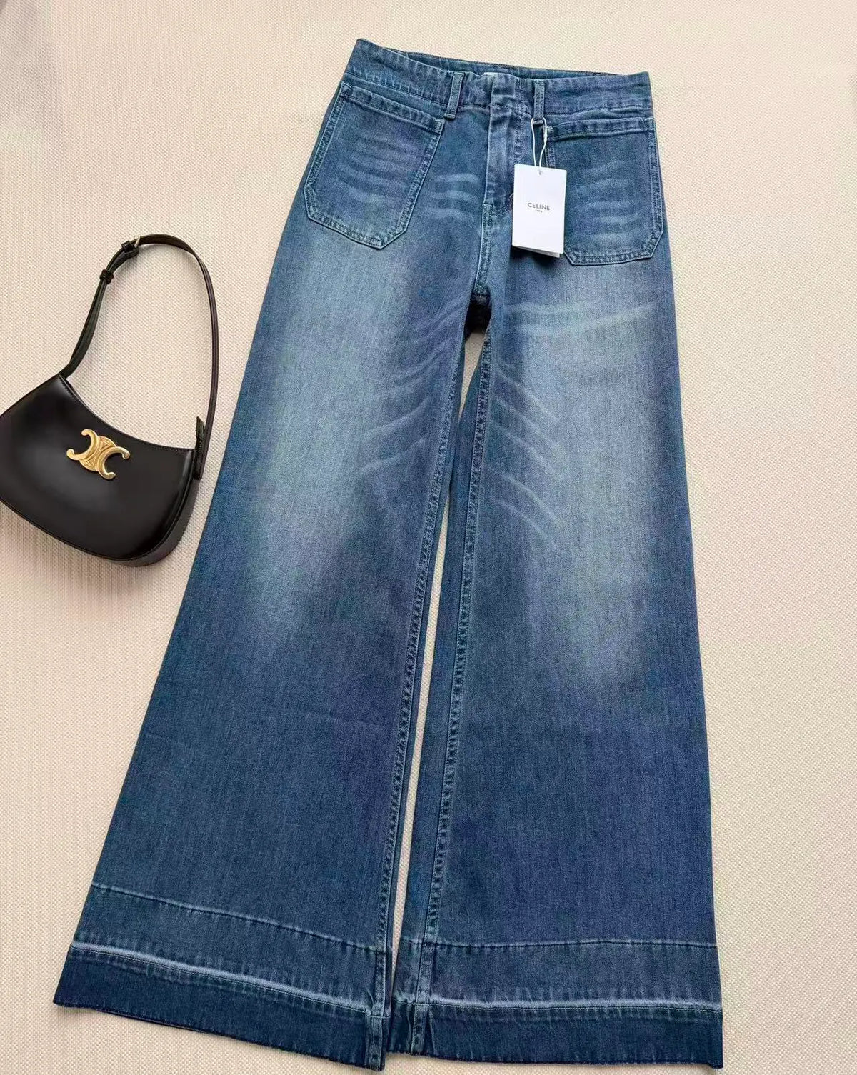 Vintage Washed Flare Jeans