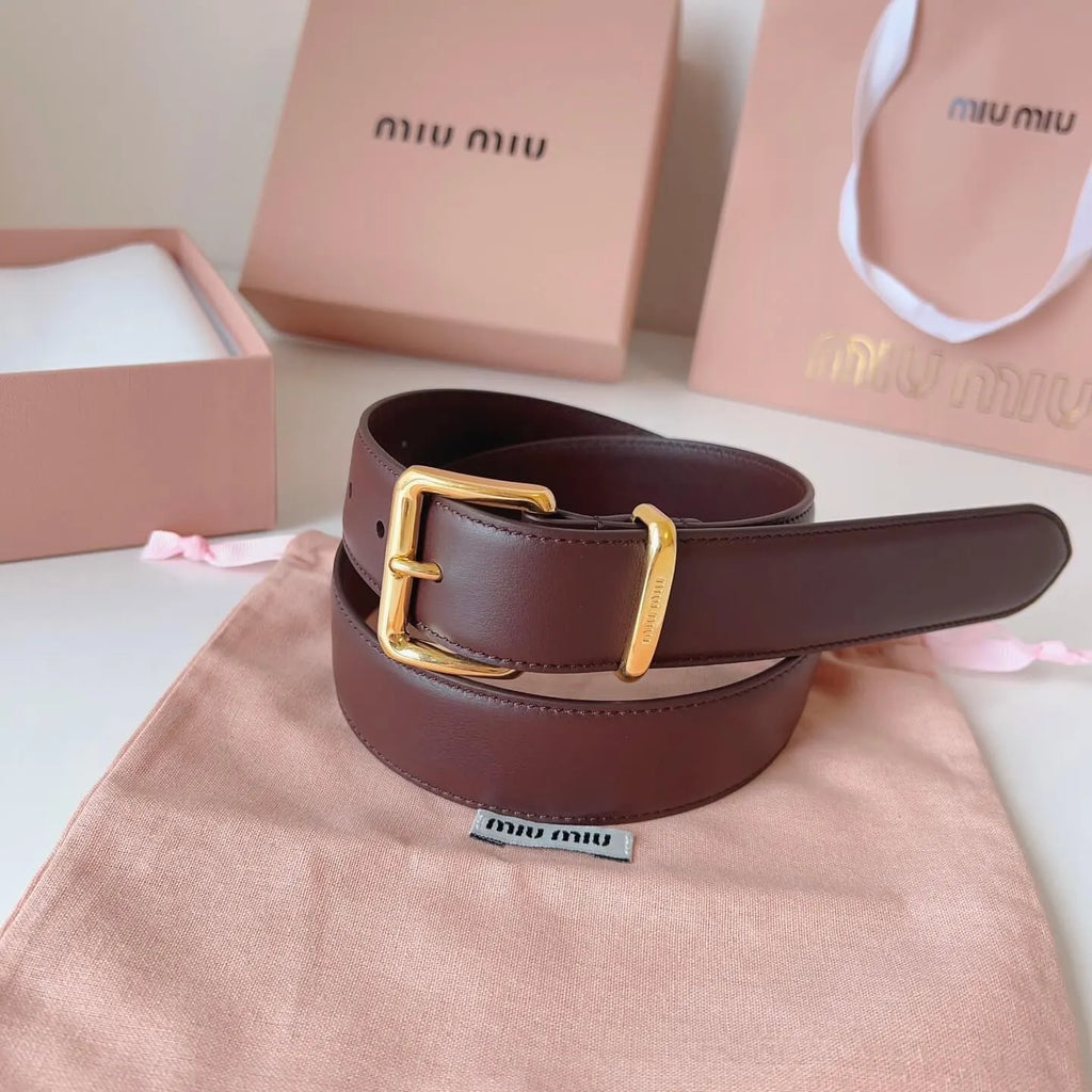 Vintage Minimalist Letter-Engraved Belt