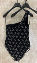 Printed One-Shoulder One-Piece Swimsuit