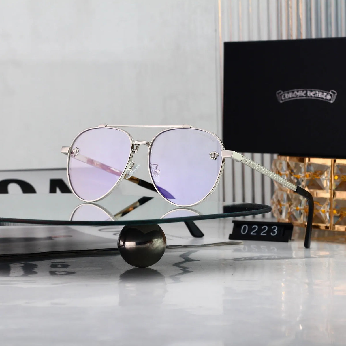 Vintage Slim Aviator Sunglasses