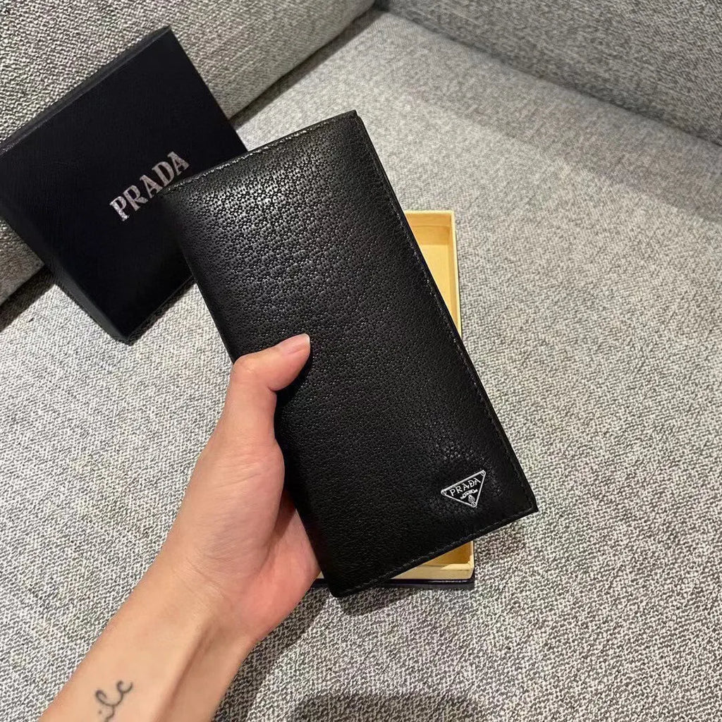 Black Textured Accented Wallet