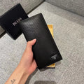 Black Textured Accented Wallet