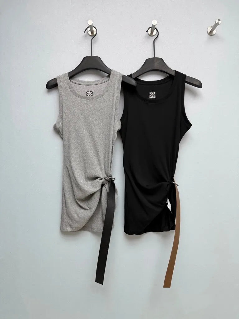 Tie Side Sleeveless Vest