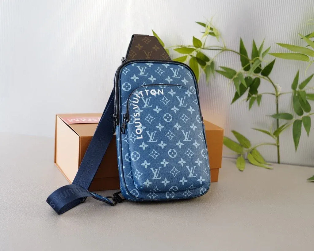 Classic Full Print Color Block Chest Bag