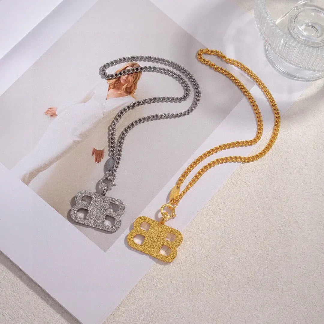 Avant-Garde Symmetric Letter Necklace