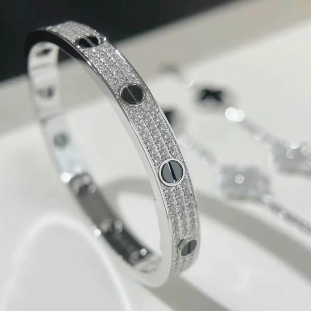 Black Studded Diamond Bracelet