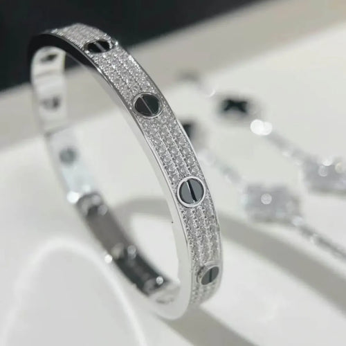 Black Studded Diamond Bracelet