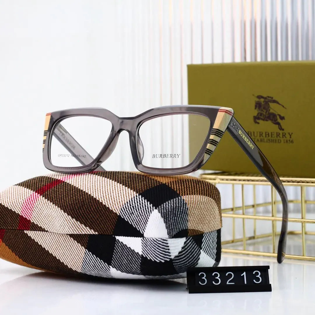 Checkered Frame Retro Glasses