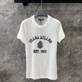 Diamond-Encrusted Letter Print Short Sleeve