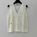 Openwork Lace Knit Vest