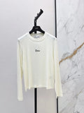 Slim Fit Letter Long Sleeve Tee