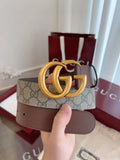 Fabric & Leather Patchwork Belt