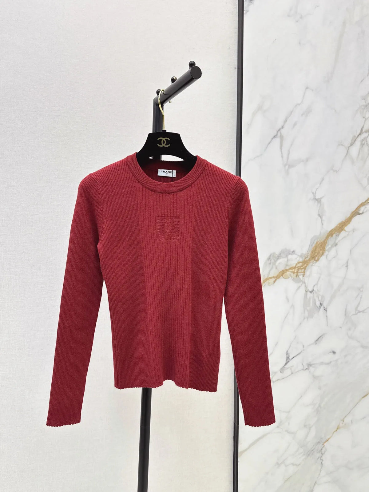 Slim Fit Long Sleeve Knit Top