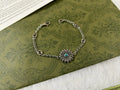 Vintage Turquoise Sunflower Bracelet