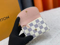 Purple and White Checkered Wallet