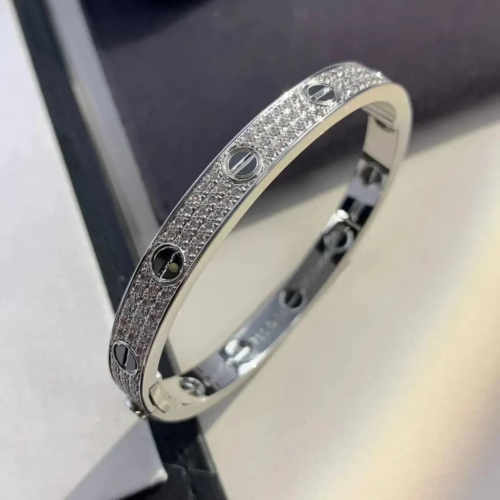 Black Studded Diamond Bracelet