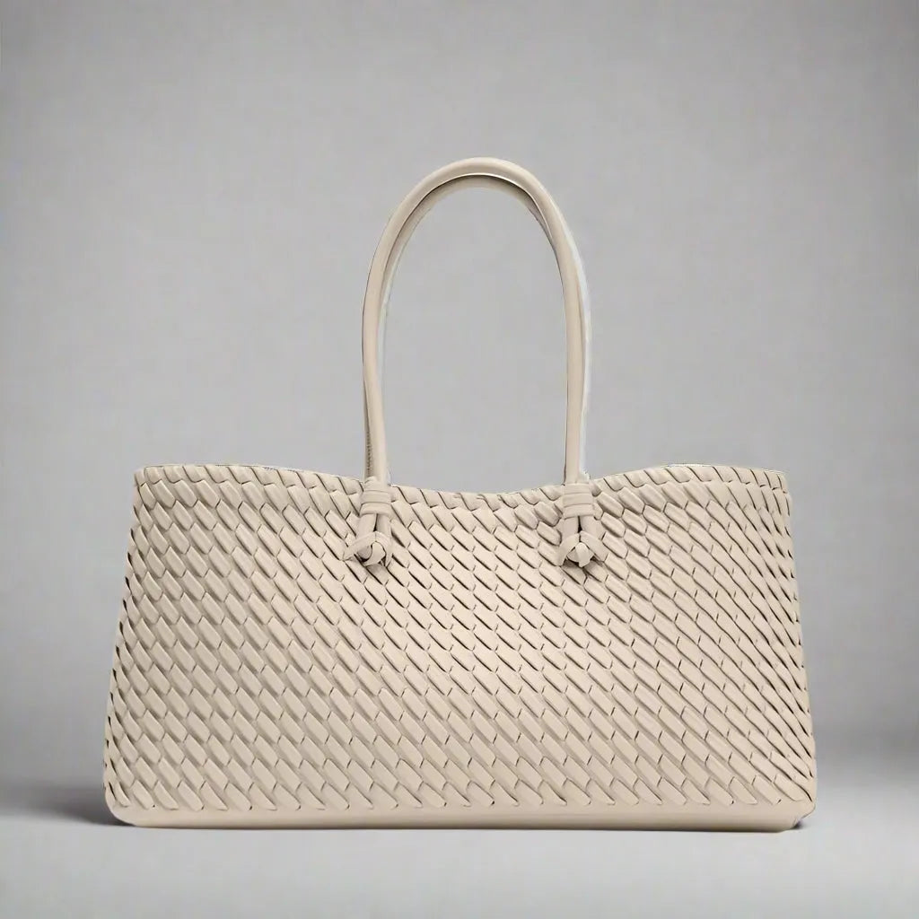 Daria Woven Leather Handbag