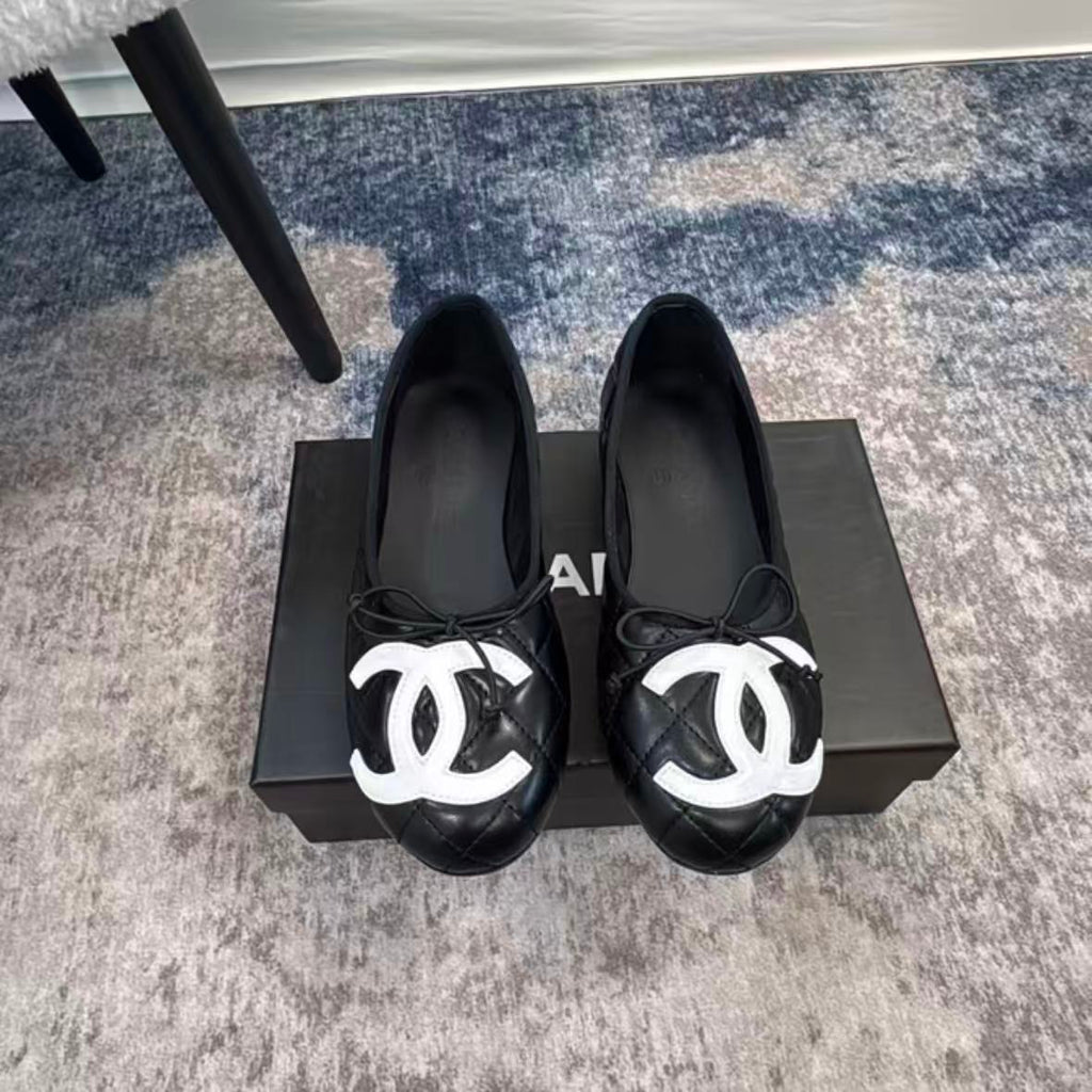Bow Genuine Leather Flats Shoes
